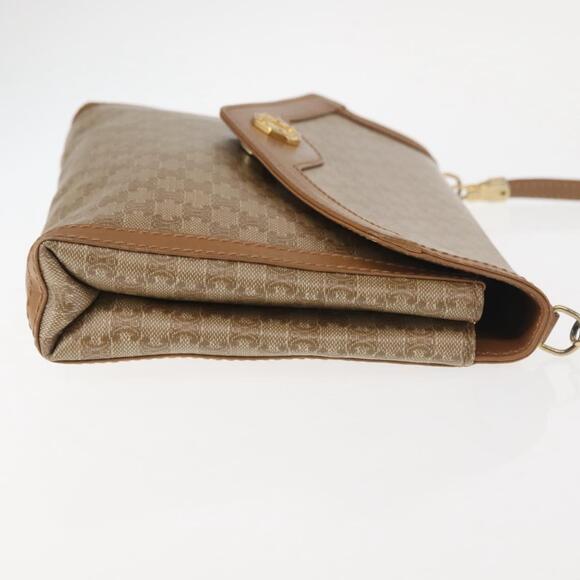 CELINE Macadam Canvas Shoulder Bag Pvc Beige Gold - Picture 4 of 12